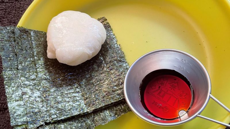 ストーブで焼いたお餅