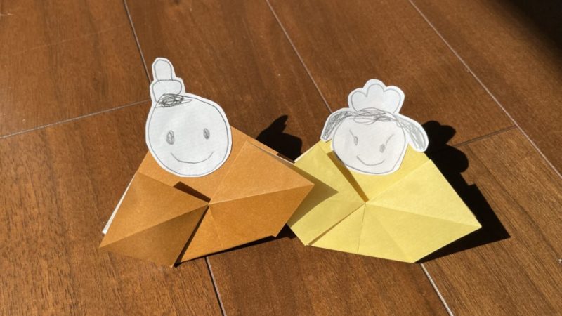 折り紙で作ったおひなさま