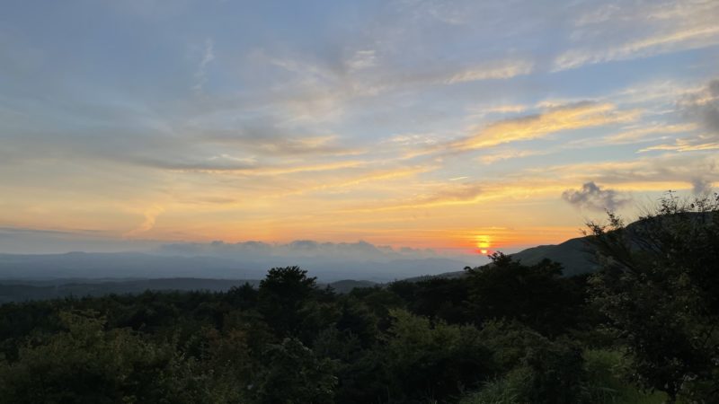 サイトから望む夕日